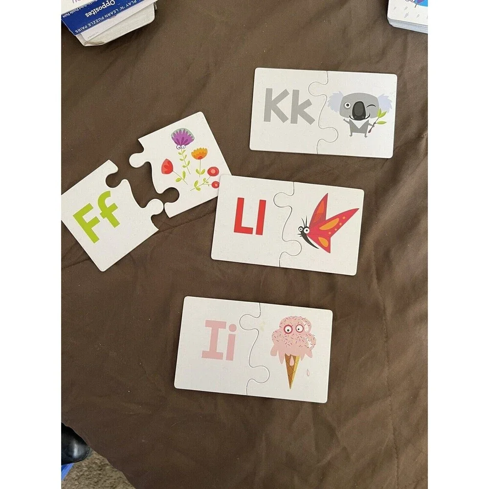 Alphabet Connect Preschool Puzzle Pairs 14 Double Sided Puzzles Learning Cards